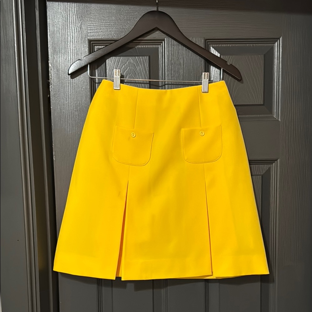 Vintage 1970s Yellow A-Line Golf/Tennis Skirt